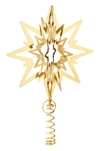 Georg Jensen Gold Seasonal Medium Christmas Tree Topper Star 18KT Gold Plated (K81868) | £83