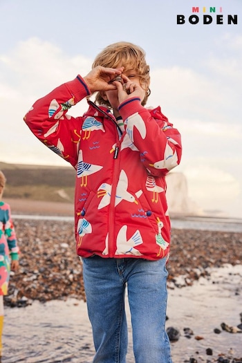 Boden Red Seagull Sherpa Lined Anorak (K81911) | £47 - £52
