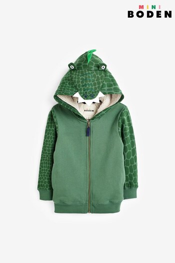 Boden Green Novelty Crocodile Hoodie (K81915) | £37 - £42