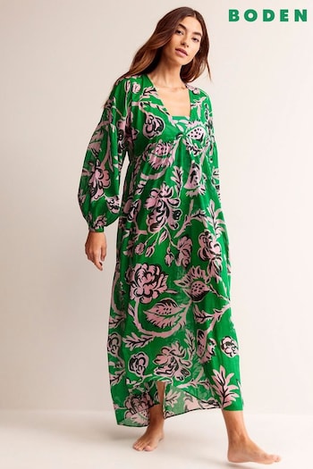 Boden Green Maxi Empire Beach Dress (K81942) | £75