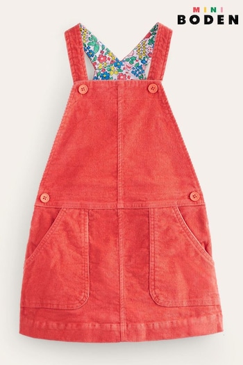 Boden Red Relaxed Dungaree Dress (K81946) | £29 - £34