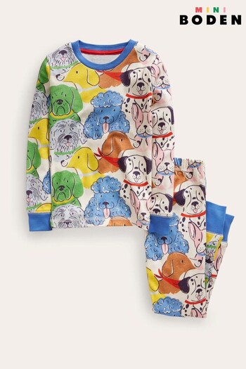 Boden Green Snug Single Dog Long John Pyjamas (K81948) | £23 - £27