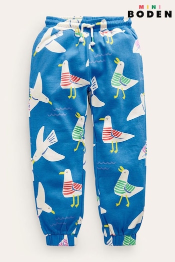 Boden Blue Printed Cosy Relaxed Seagull Joggers (K81968) | £25 - £29