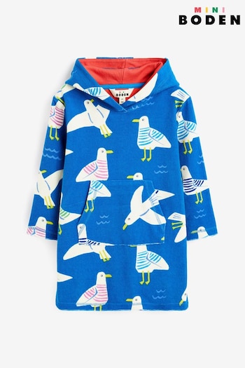 Boden Blue Seagull Pattern Towelling Throw on Poncho (K81971) | £27 - £32