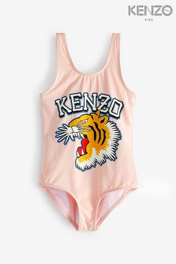KENZO KIDS Pink Varisty Tiger Logo Swimsuit (K81989) | £62.50 - £81.50