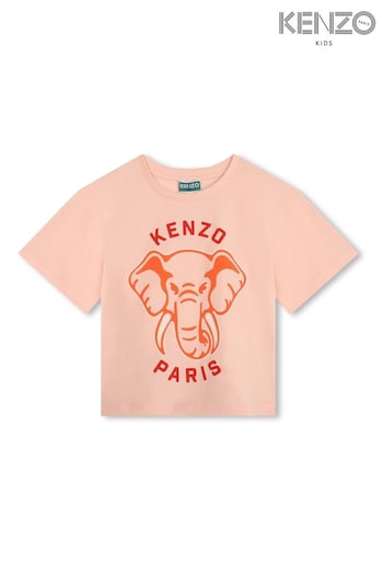 KENZO KIDS Pink Logo Short Sleeve T-Shirt (K82001) | £57.50 - £77.50