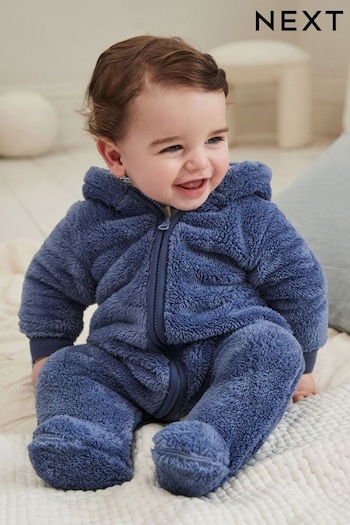 Navy Baby Cosy Fleece All In One (0mths-2yrs) (K82066) | £18 - £20