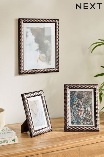 Black Textured Geometric Photo Frame (K82076) | £0