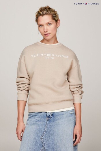 Tommy Hilfiger Cream Modern Logo Sweatshirt (K82097) | £90
