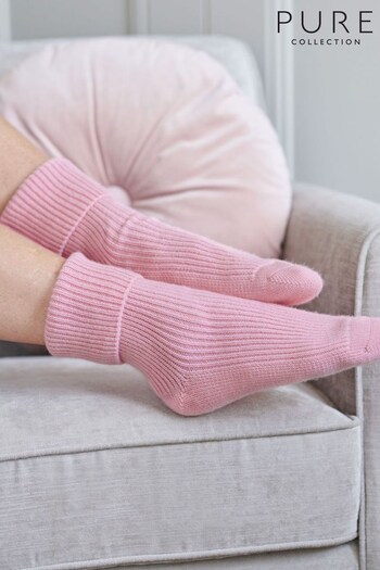 Pure Collection Pink Cashmere socks (K82180) | £42
