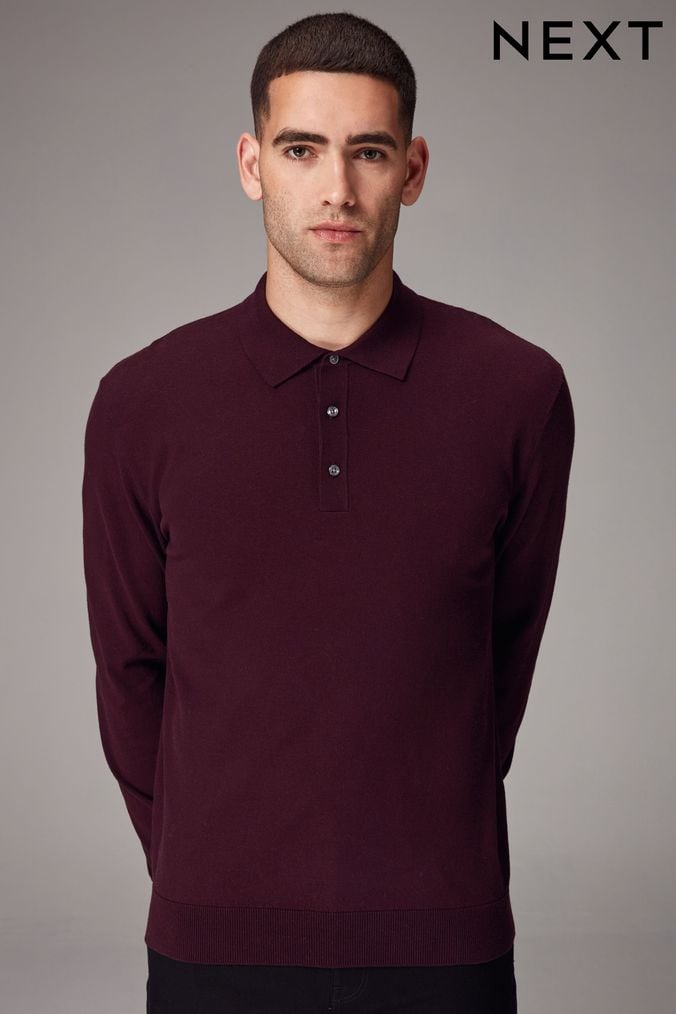Next mens knitted polo cheap