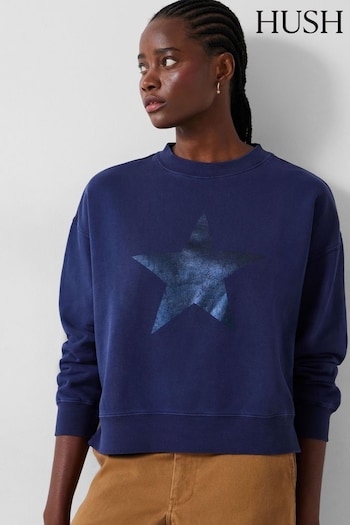 Hush Blue Roxy Metallic Star Sweatshirt (K82300) | £65