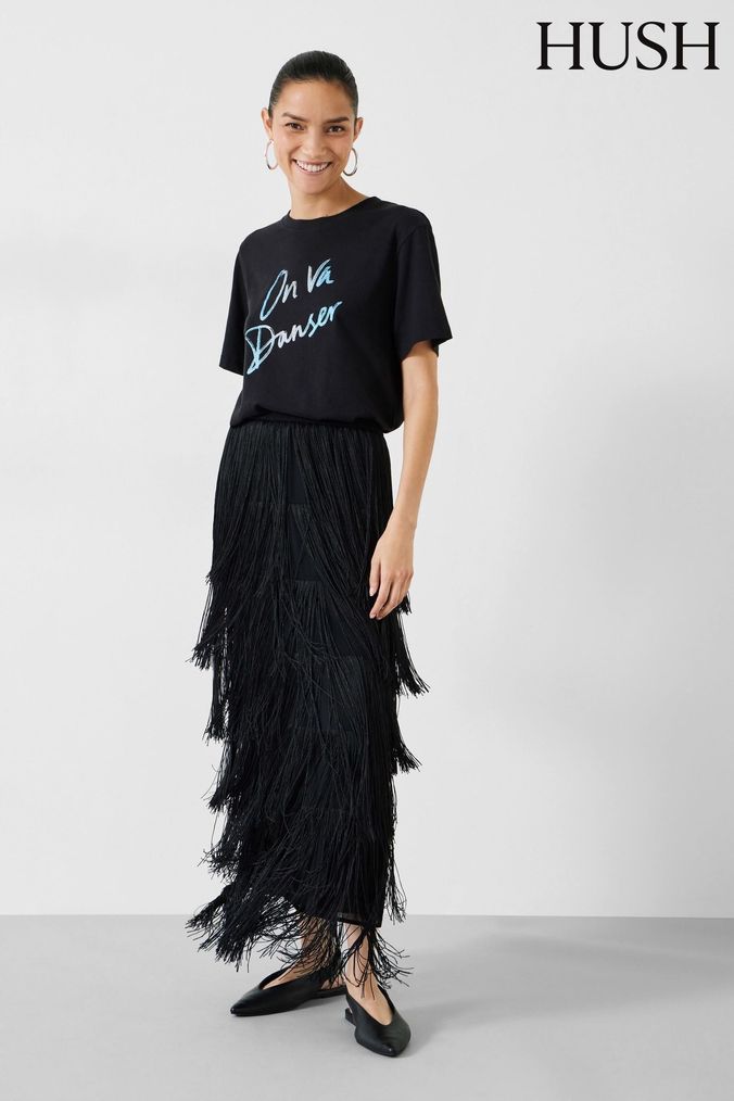 Hush tiered outlet maxi skirt