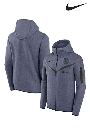 Nike Blue Barcelona Tech Fleece Zip Thru Hoodie (K82375) | £120