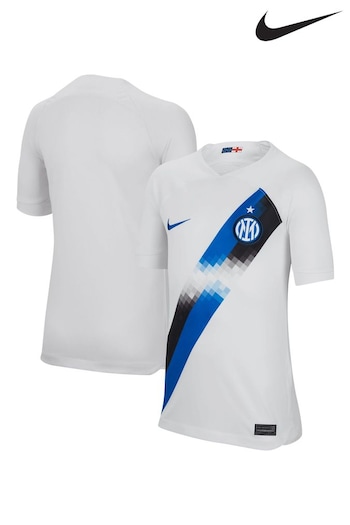 Nike White Inter Milan Away Stadium Shirt 2023-24 Kids (K82393) | £60