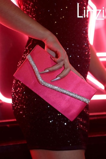 Linzi Pink Aveline Envelope Clutch Bag (K82418) | £30