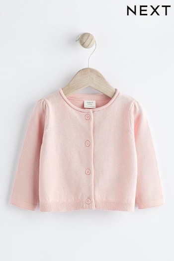 Pink Baby Knitted Cardigan (0mths-2yrs) (K82421) | £7.50 - £8.50