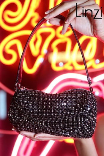 Linzi Black Dignity Diamante Shoulder Bag (K82453) | £40