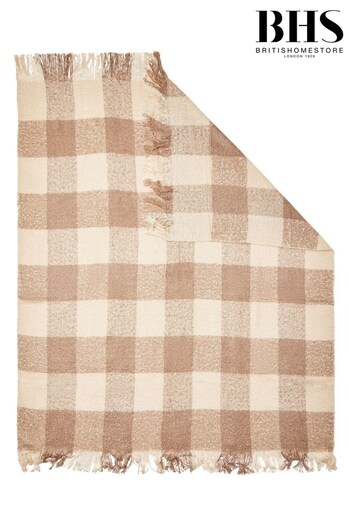 BHS Natural Sophie Throw (K82578) | £25