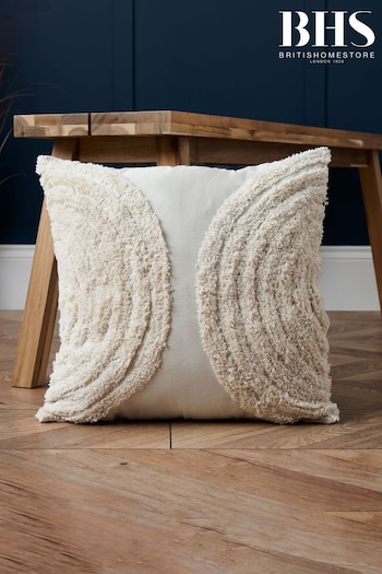 BHS Natural Tufted Cushion (K82597) | £19