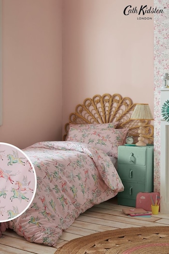 Cath Kidston Pink Painted Unicorn Duvet Cover and Pillowcase Set (K82683) | £32 - £50