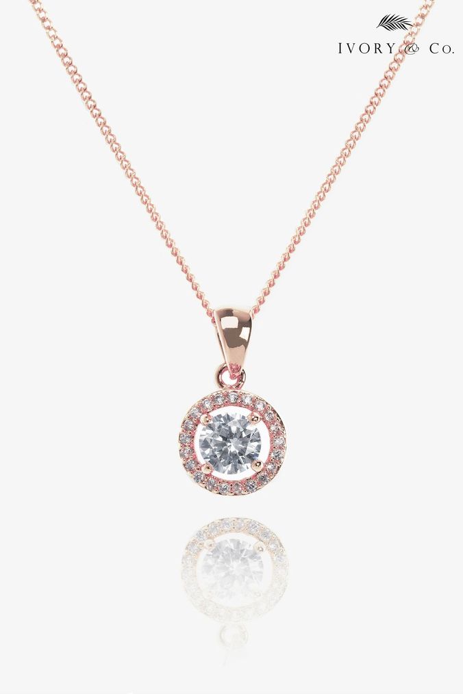 Rose gold necklace top next