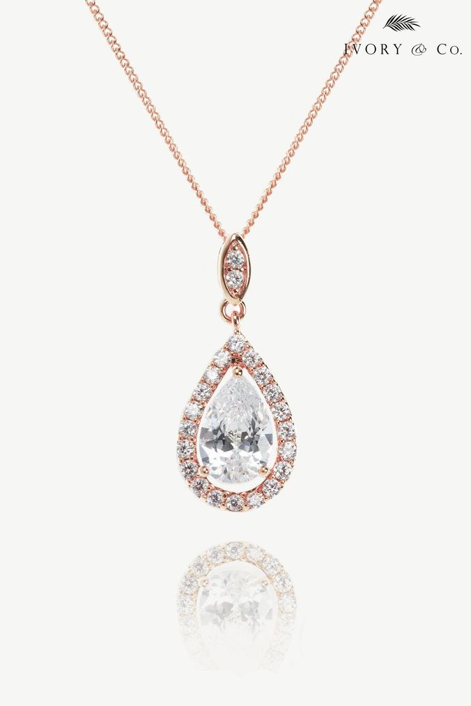 Rose gold necklace top next