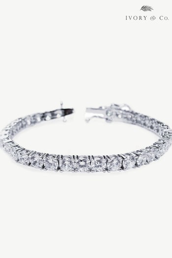 Ivory & Co Silver Imperial Crystal Tennis Bracelet (K82766) | £60