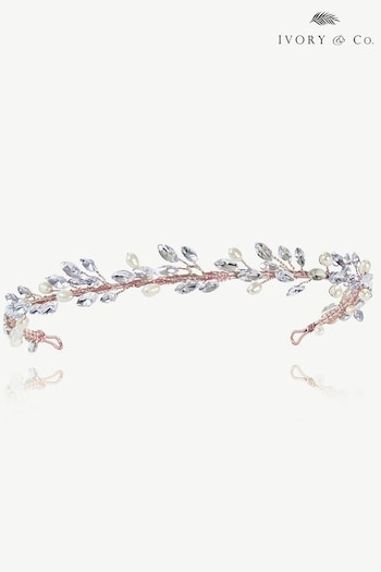 Ivory & Co Natural Rose Moonshine Crystal And Pearl Encrusted Band (K82780) | £65