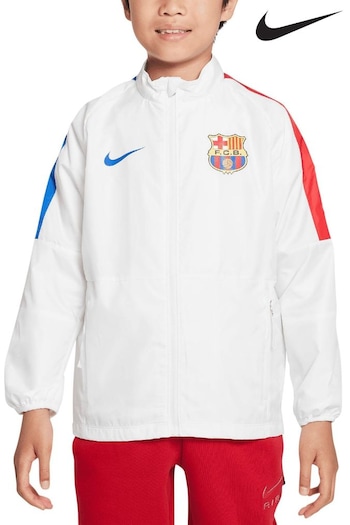 Nike White Barcelona Academy Repel Jacket Kids (K82859) | £60