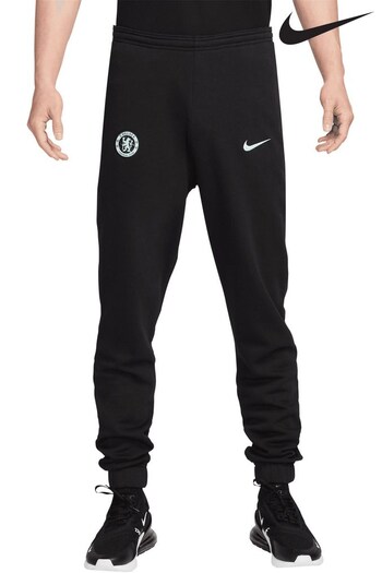 Nike Black Chelsea Fleece Joggers (K82869) | £55