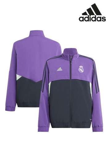 adidas Purple Real Madrid Training Presentation Jacket (K82921) | £55
