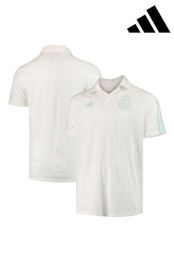 adidas White Ajax Training Polo Shirt (K82927) | £40