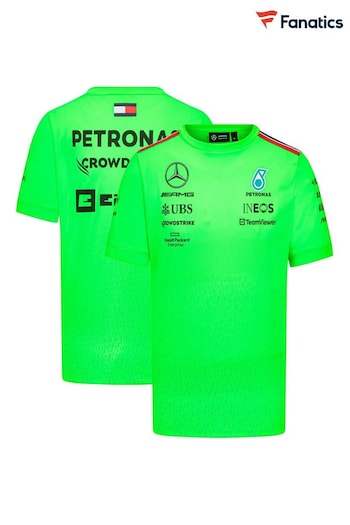 Fanatics Green Mercedes AMG Petronas F1 2023 Team Set Up T-Shirt (K82939) | £62