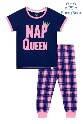 Harry Bear Pink/Blue Nap Queen Pyjamas (K82984) | £18