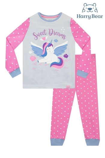 Harry Bear Pink Unicorn Pyjamas (K82985) | £18