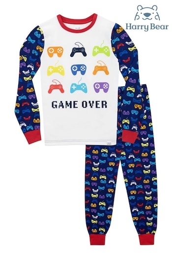 Harry Bear Blue Gaming Pyjamas - Snuggle Fit (K83014) | £18