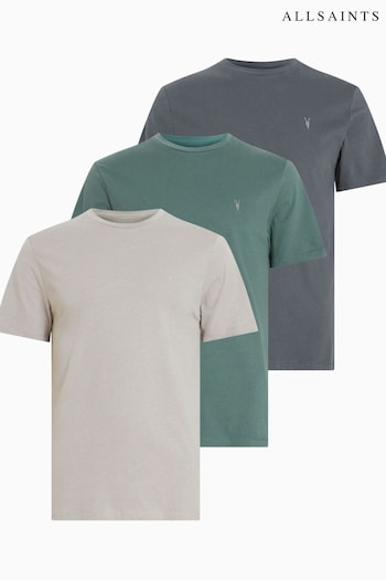 AllSaints Green Brace Crew T-Shirt 3 Pack (K83018) | £95