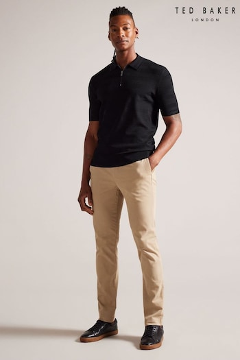 Ted Baker Stree Black Textured Polo Shirt (K83076) | £95