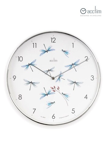 Acctim Clocks Chrome Dragonfly 30cm Clock (K83148) | £30