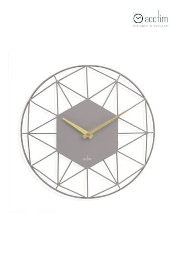 Acctim Clocks Owl Grey Alva 30cm Metal Wire Wall Clock (K83188) | £45