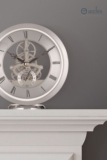 Acctim Clocks Silver Millendon Round Skeleton Mantel Clock (K83190) | £115