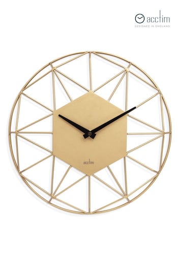 Acctim Clocks Gold Alva 30cm Metal Wire Wall Clock (K83196) | £45