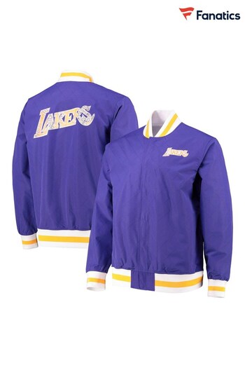 Fanatics Purple Los Angeles Lakers Mitchell & Ness 75th Anniversary Warm Up Jacket (K83294) | £185