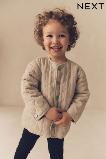 Grey Quilted Bomber Shacket (3mths-7yrs) (K83418) | £17 - £19