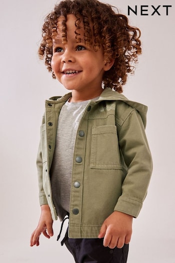 Green Hooded Shacket 100% Cotton Denim Shacket (3mths-7yrs) (K83426) | £16 - £18