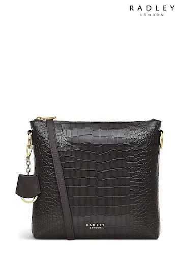 Radley London Pockets 2.0 - Faux Croc Medium Zip-Top Cross Body Bag (K83575) | £179