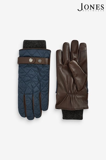 Jones Bootmaker Gents Blue Quilted Waterproof Gloves (K83611) | £45