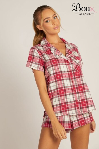 Boux Avenue Red Check Cotton Pyjamas Set (K83623) | £30