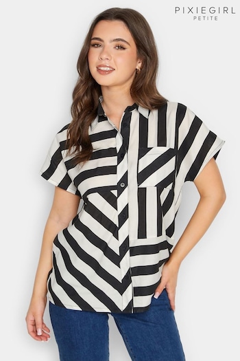 PixieGirl Petite Black Stripe Shirt (K83769) | £29